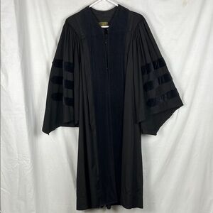 Vintage The C. E. Ward Company Black Doctoral Graduation Gown